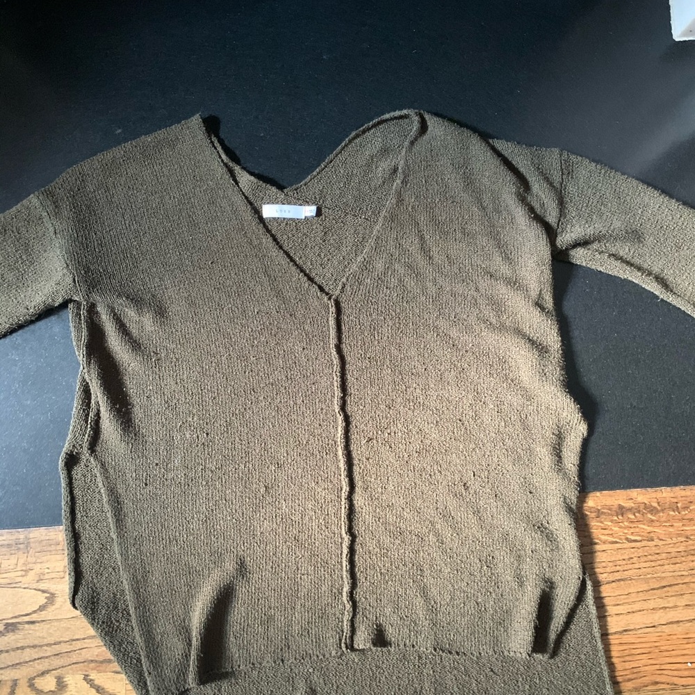 Green fall sweater